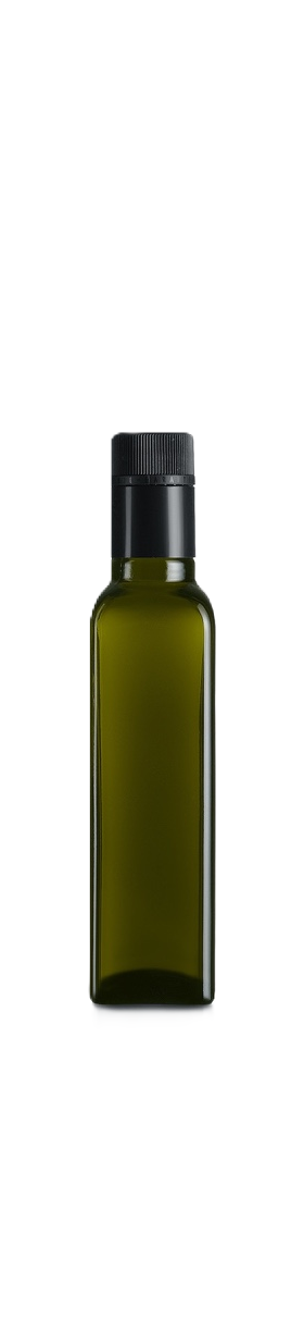 BOTTIGLIA OLIO QUADRO 250 ML VERDE DOP  