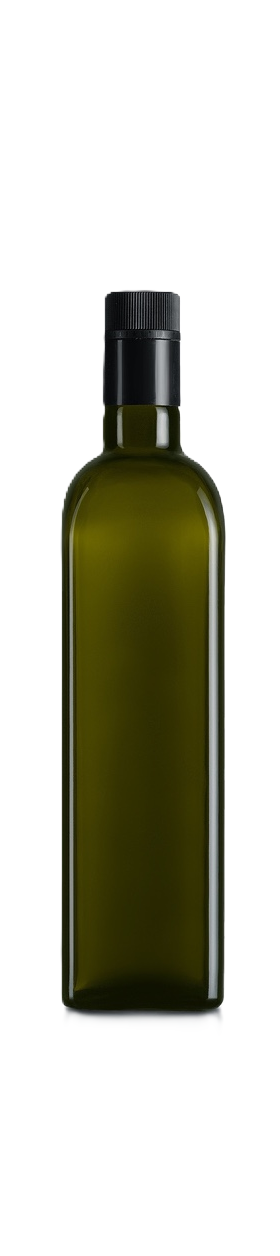 BOTTIGLIA OLIO QUADRO 750 ML VERDE DOP  