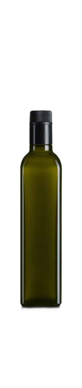 BOTTIGLIA OLIO QUADRO 500 ML VERDE DOP  